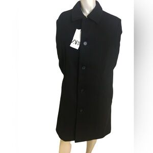 Zara 4 ways coat medium black Unisex
